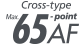 65-Punkt-AF System mit bis zu 65 Kreuzsensoren